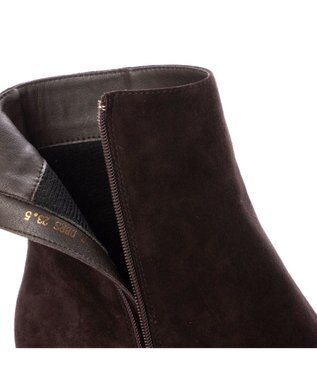 MODE ET JACOMO <MODE ET JACOMO>グリッターヒールショートブーツ ダークブラウンスエード