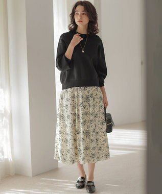 組曲 L オーガンスウェット ニット ブラック系