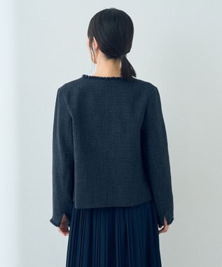 YECCA VECCA ツイードジャケット Navy