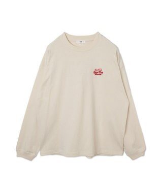 WEGO 【ユニセックス着用ITEM】フロッキーロゴBIGロンT（LS） ホワイトアイボリー