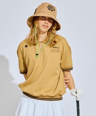 PW CIRCULUS 【手洗い洗濯可 / 小さくたためる】【UNISEX】NEW！ポケッタブルバケットハット  ゴルフ ベージュ系