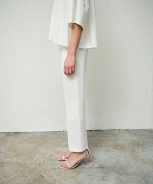 GRACE CONTINENTAL ダブルクロススリムパンツ ホワイト