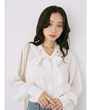 earth music&ecology ２ＷＡＹボウタイブラウス Ivory