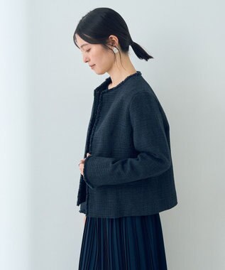 YECCA VECCA ツイードジャケット Navy