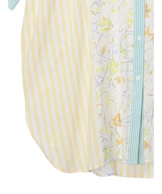 AMERICAN HOLIC Ｆｌｏｗｅｒ　×　Ｓｔｒｉｐｅシャツチュニック Yellow