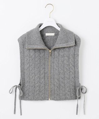 ANY SIS L 【2WAY】ケーブルベストSETニット ワンピース チャコール