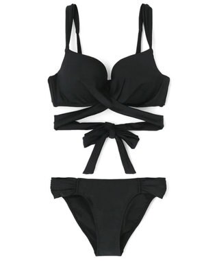 San-ai Resort（三愛水着楽園） 【San-ai Resort（サンアイリゾート）】ダブルアップクロスビキニ ブラック