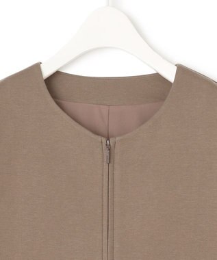 ICB L 【WEB限定・洗える】 コットンダンボール ブルゾン ブラウン系