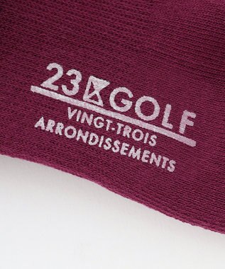 23区GOLF 【WOMEN】クラブ柄 レギュラーソックス オールドローズ系