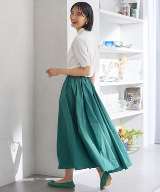 23区 【Oggi4月号掲載/洗える】プレミアムビオコットン 半袖 ニット ホワイト系