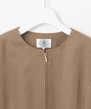 J.PRESS LADIES L 【洗える】シルセームスエード ブルゾン モカ系