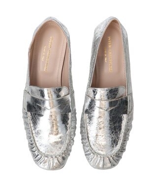 INTER-CHAUSSURES 【INTER-CHAUSSURES】ラウンドトウベーシックローファー シルバー