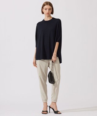 ICB 【新色追加・接触冷感・UVカット・洗える】 ヴィスコースナイロンハイゲージ 半袖プルオーバー ネイビー系