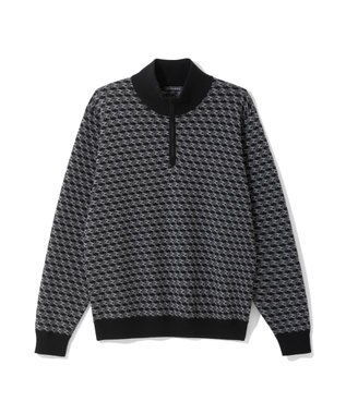 ZERO HALLIBURTON モノグラム ハーフジップニット ZHG-M5A4b 85114 ブラック