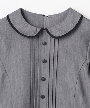 組曲 KIDS 【150-170㎝】 クラシカルグレーワンピース グレー