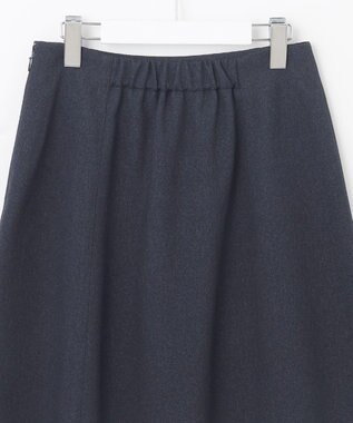 J.PRESS LADIES S 【洗える】LANATEC シャークスキン&ヘリンボーン スカート ネイビー系