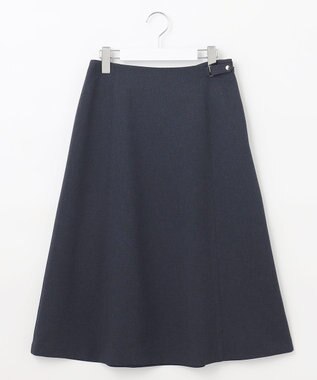 J.PRESS LADIES S 【洗える】LANATEC シャークスキン&ヘリンボーン スカート ネイビー系