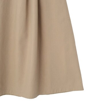 Green Parks 綿混やわらかタッチタックスカート Beige