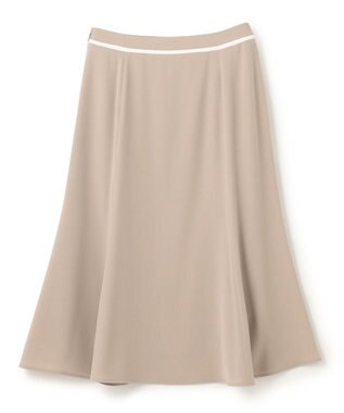 BEIGE， 【洗える・L-size】CINDY / フレアスカート Taupe × White