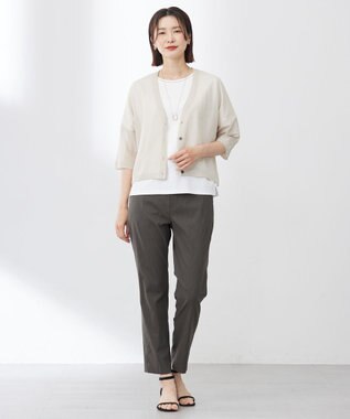 J.PRESS LADIES L 【WEB限定カラーあり・洗える】コットンスムース ハシゴレース カットソー ホワイト系