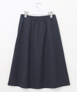 J.PRESS LADIES S 【洗える】LANATEC シャークスキン&ヘリンボーン スカート ネイビー系