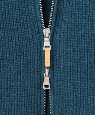 J.PRESS MEN 【WEB限定】畔編み フルジップカーディガン グリーン系