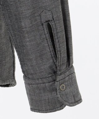 JOSEPH ABBOUD 【キングサイズ】リバーシブルチェック シャツ ブラック系