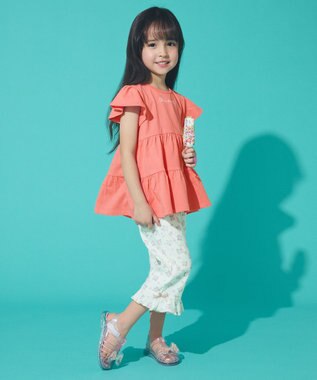 ANY KIDS 【洗濯機可能/接触冷感】ひんやり カットソーパンツ エクリュ（花柄）