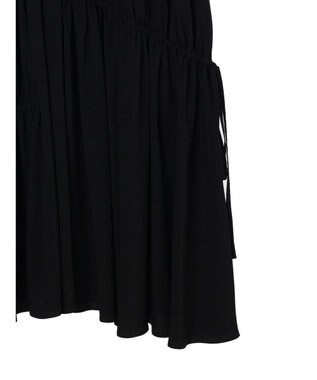 earth music&ecology ドロストギャザーフレアスカート Black