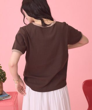 AMERICAN HOLIC 【PENNEY'S】配色リンガーTシャツ Brown