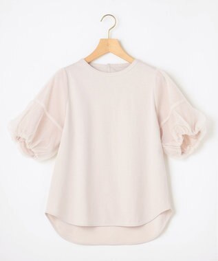 組曲 【人気につき新色追加！】チュールスリーブ カットソー ベージュ系