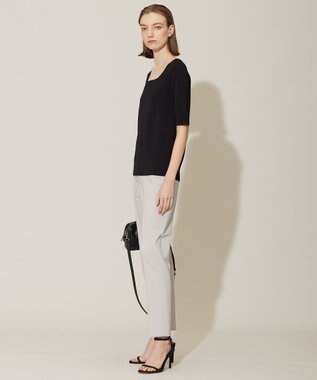 ICB 【洗える】シルクヴィスコースハイゲージ プルオーバー ブラック系