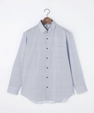 JOSEPH ABBOUD 【キングサイズ・オーガニックコットン・日本素材】ジオメトリックパターンプリントシャツ　26SSモデル