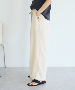 CRAFT STANDARD BOUTIQUE リネンライクワイドイージーパンツ Ivory