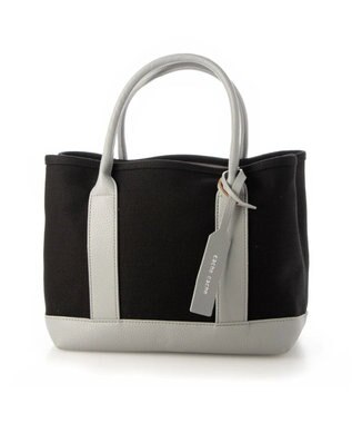 UNBILLION cachecache パーテーションキャンバストートバッグ ブラックグレー