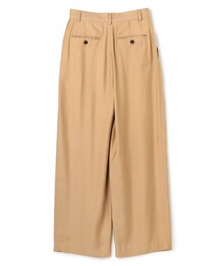 BEIGE， 【Oggi 10月号掲載】COBURN / シルク混2タックカーヴィーワイドパンツ Camel