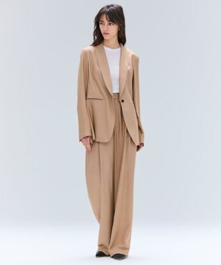 BEIGE， 【Oggi 11月号掲載】COBURN / シルク混ショールカラージャケット Camel