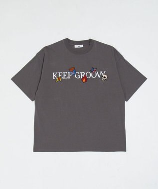 WEGO 【ユニセックス着用ITEM/機能T】接触冷感モチーフ刺繍グラフィックT（SS） スミクロ