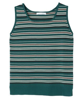 Green Parks スクエアネックニットタンクトップ Charcoal Gray