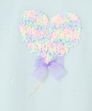 ANY KIDS モシャモシャモチーフ Ｔシャツ エメラルドグリーン×ハート