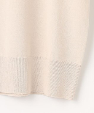 23区 【洗える】レーヨンポリエステルストレッチ 5分袖 カーディガン ベージュ系