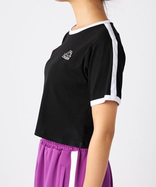 OP／FILA 【Kappa】ワンポイント 半袖リンガーTシャツ ブラック