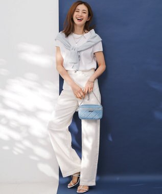 23区 【Oggi3月号掲載】デニム キルティング ショルダーバッグ スカイブルー系