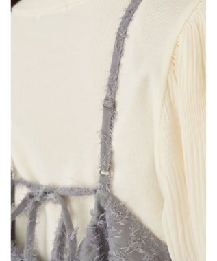 earth music&ecology フラワージャガードキャミワンピース Gray