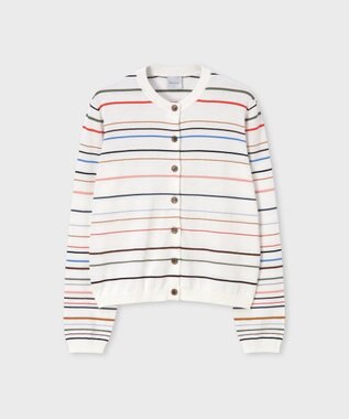 Paul Smith マルチカラーライン カーディガン オフホワイト
