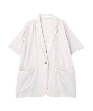 AMERICAN HOLIC 【接触冷感】シアーテーラード半袖ジャケット Light Gray