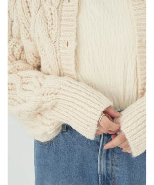 earth music&ecology ｍｉｘケーブルカーディガン Off White