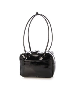 UNBILLION カシュカシュ cachecache / エナメル調中型ボストン ブラック