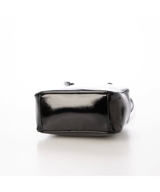 UNBILLION カシュカシュ cachecache / エナメル調中型ボストン ブラック