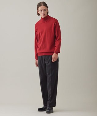 UNFILO MENS 【男女兼用】ライトウォームタートルネックニット レッド